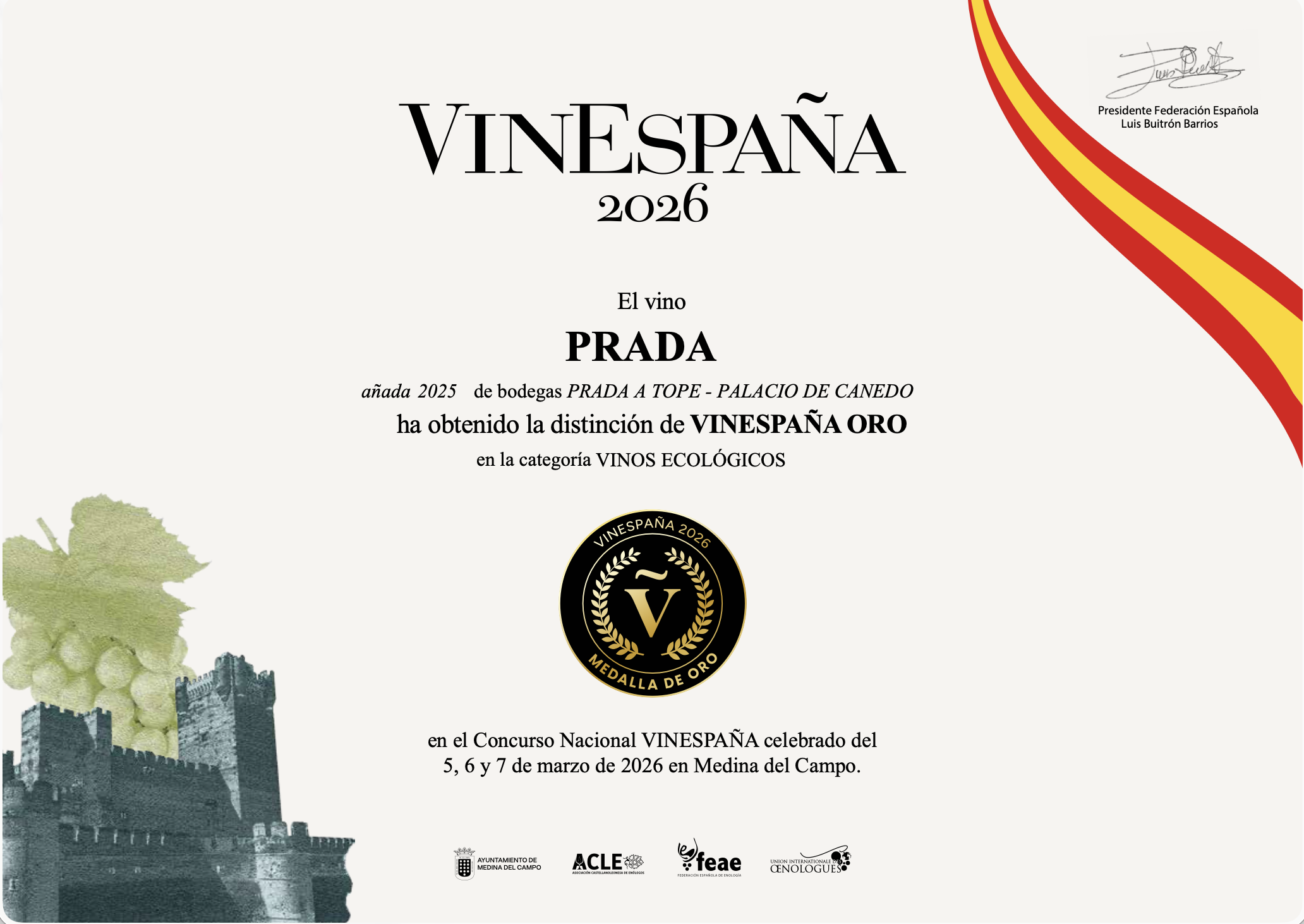 VinEspaña - Oro al Clarete de Prada